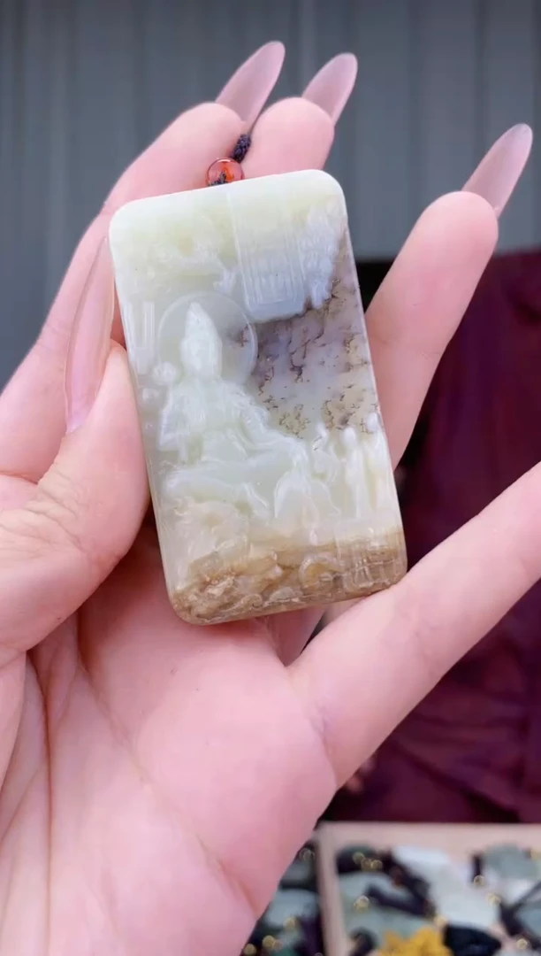 和田玉未镶嵌挂件拍一发一，多样性发货！