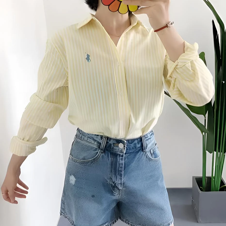 凯特丝蓓1550#经典亚麻百搭衬衫长袖女