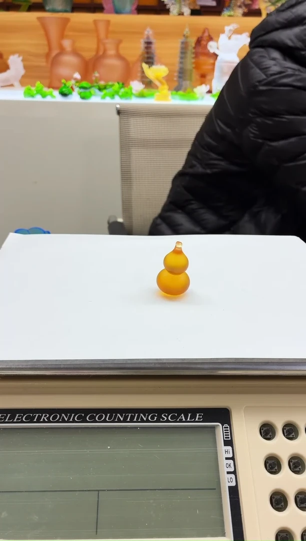 手工艺品琉璃葫芦茶宠摆件琥珀色