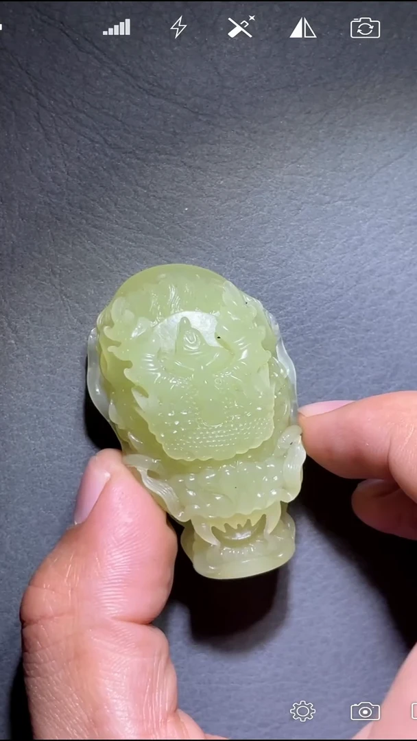 未镶嵌和田玉挂件HF   龙头