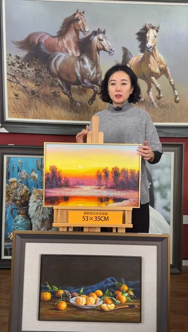 油画【20号】约53*35cm丨朝鲜原创纯手绘孤品油画丨顺丰包邮