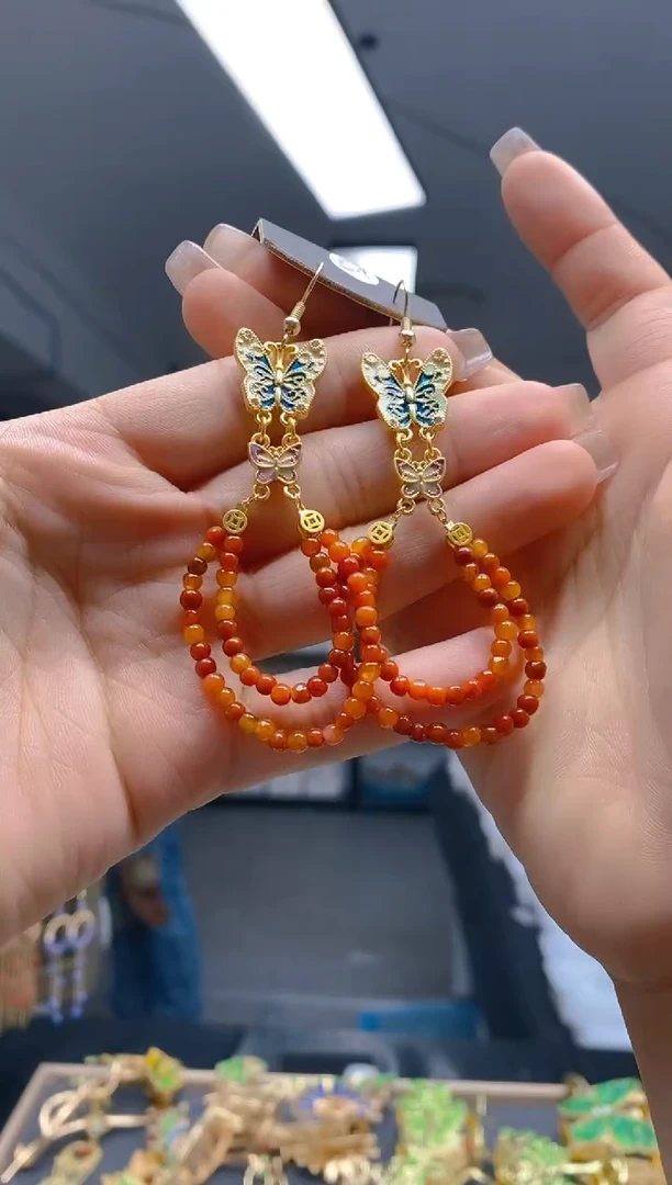 【闪购商品】翡翠耳饰合金269翡翠耳钩