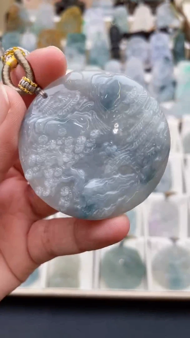 颈饰未镶嵌翡翠天然缅甸翡翠A货26