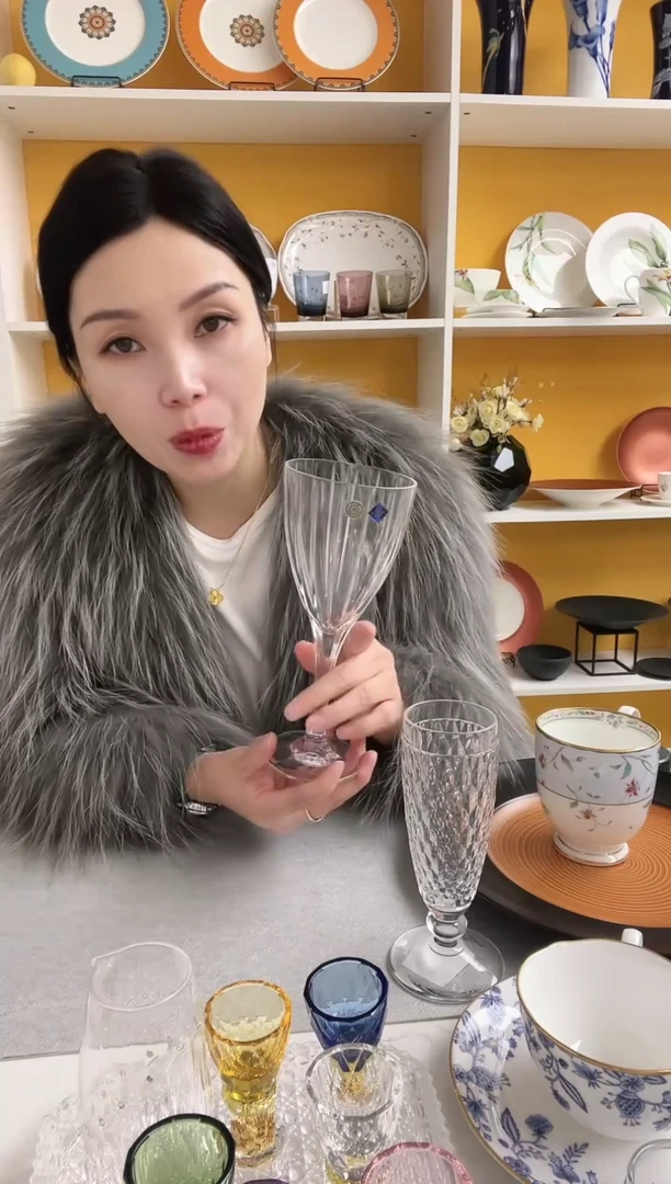 福利款 竖条纹 红酒杯