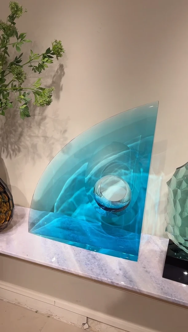 摆件璨石美学睁开眼睛水晶艺术摆件