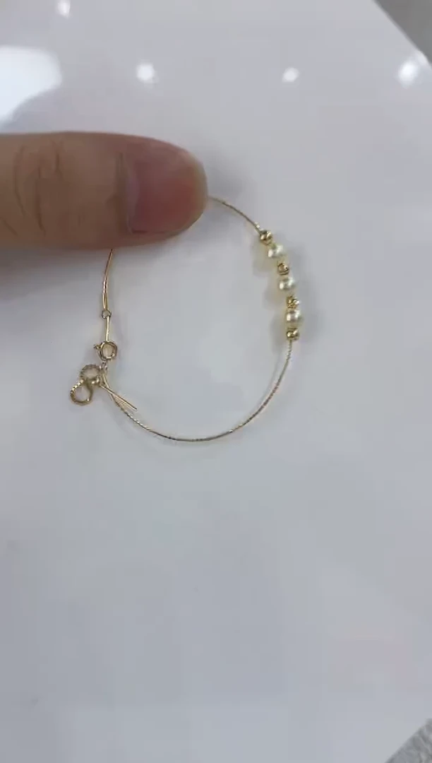 银S925镶嵌手镯海水珍珠