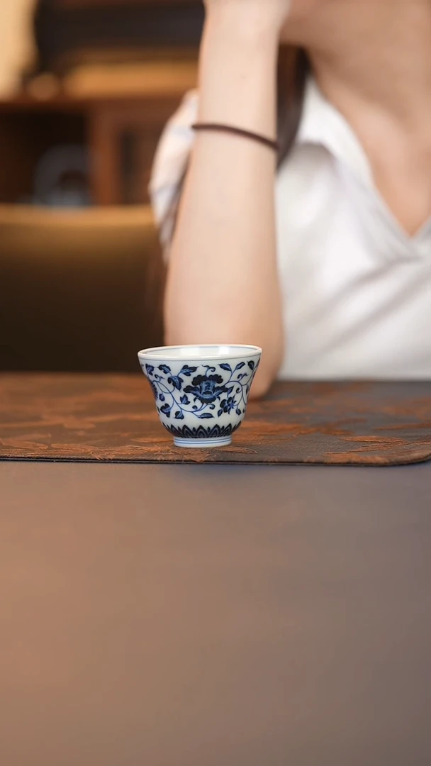 和然四季花卉折腰杯