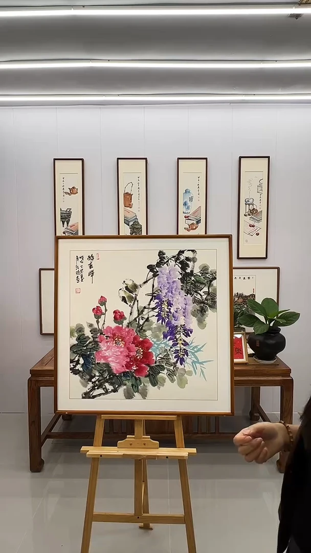 国画汪琼 80*80 醉春晖