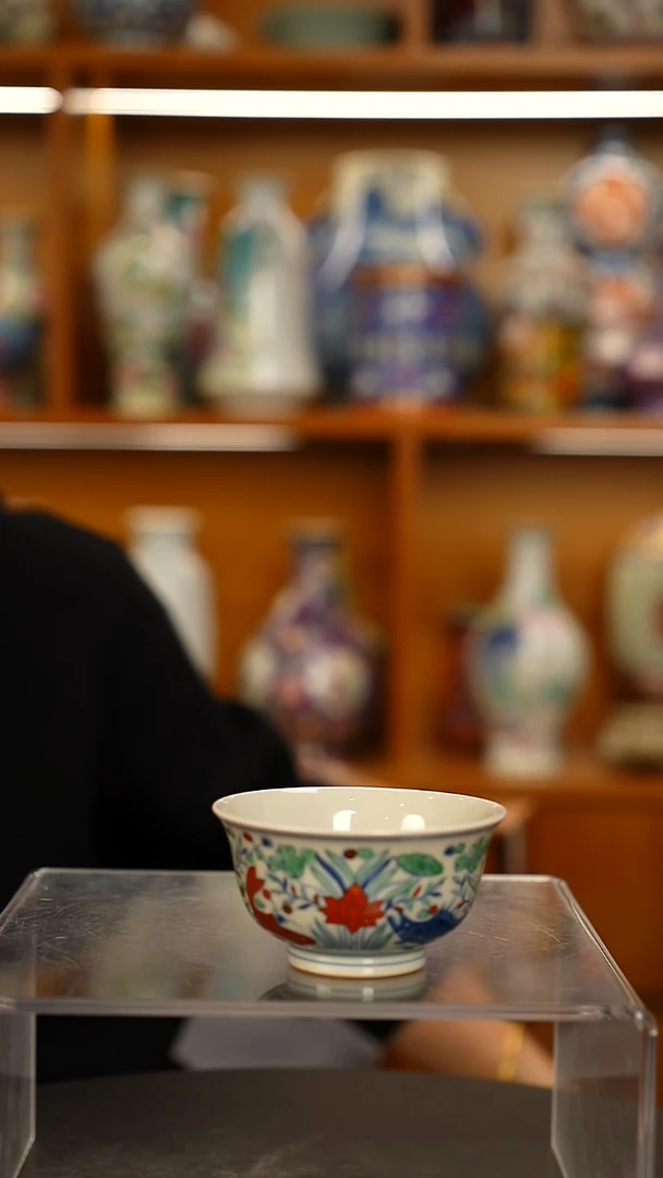 其他瓷仿古瓷   斗彩杯一只