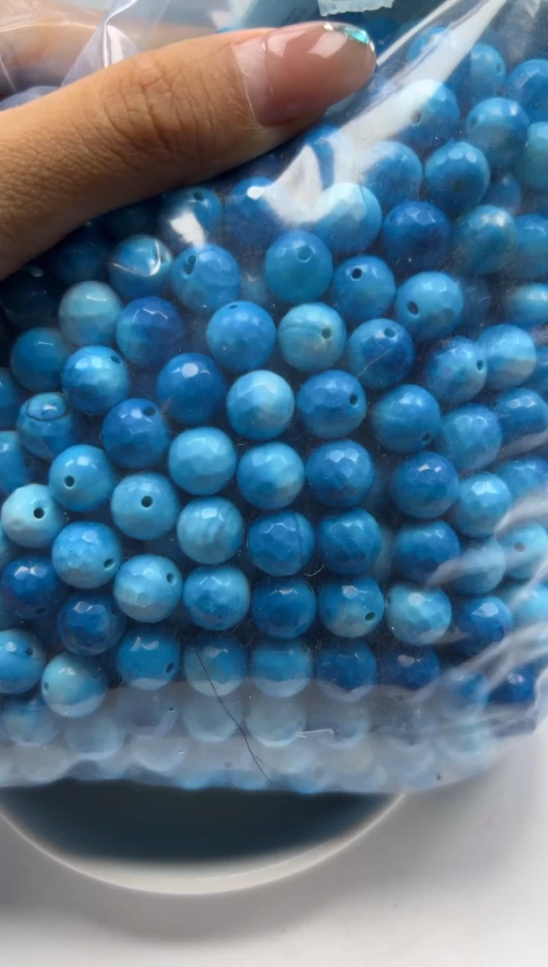 玛瑙/玉髓颈饰未镶嵌w1880海纹*石切面10mm*20颗