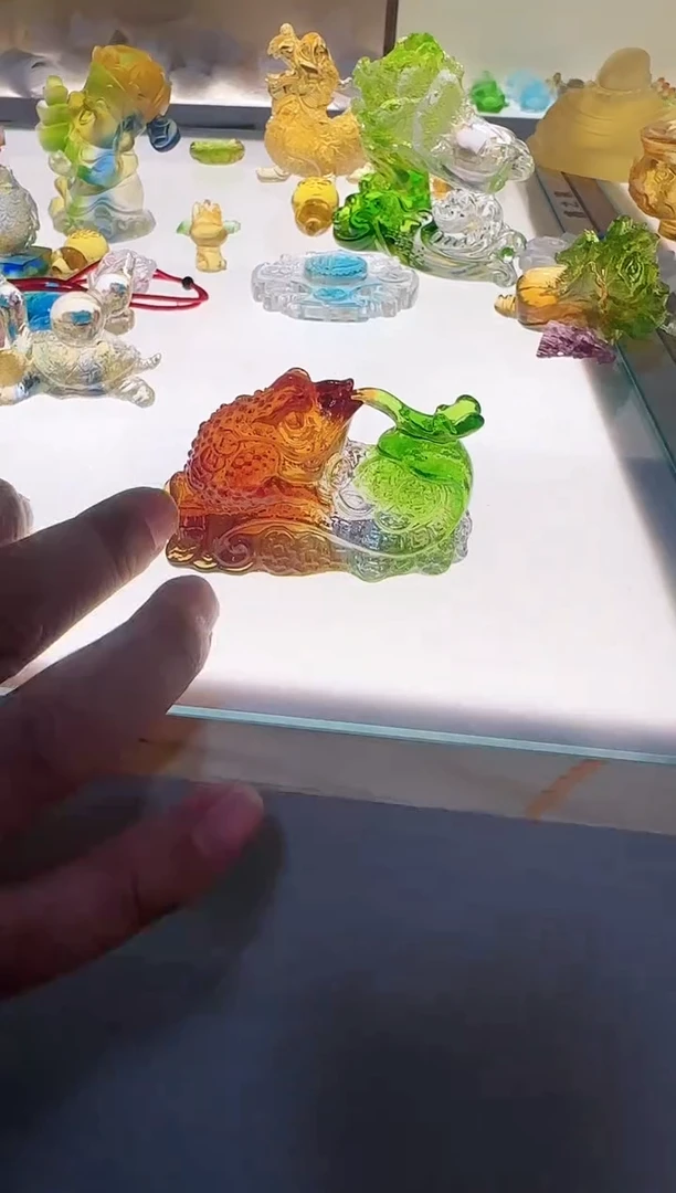 手工艺品琉璃彩色小金蟾