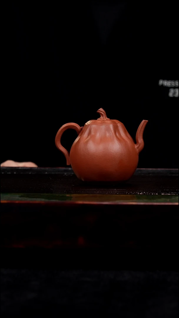 茶壶紫砂霓裳南瓜 朱泥
