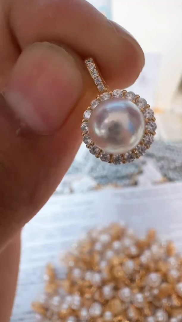 海水珍珠银S925镶嵌颈饰发其一