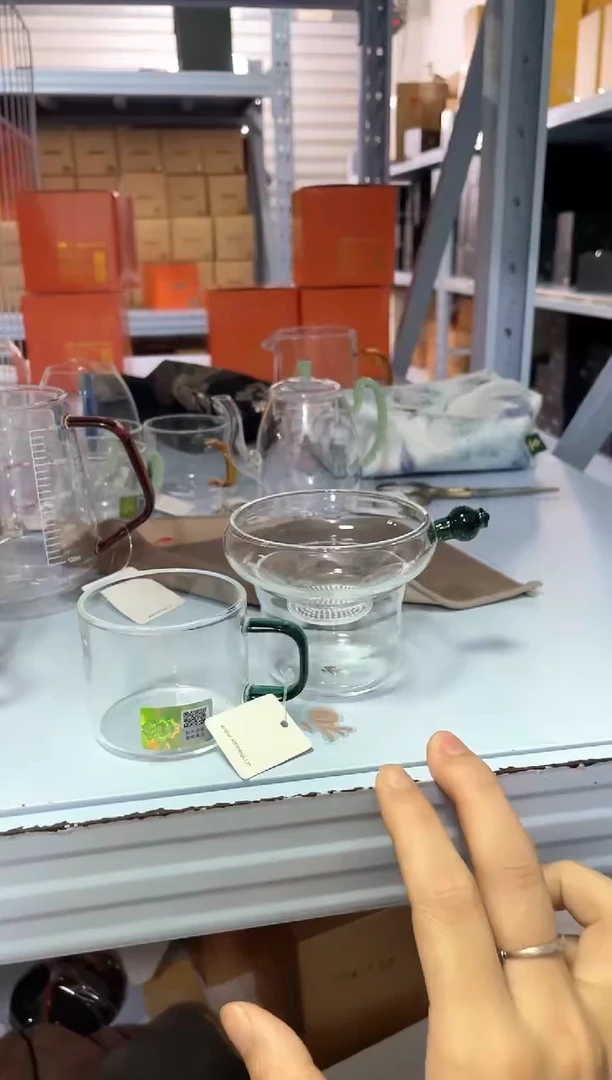 晶彩/奉珠激光打孔/墨绿+禾器清禾杯一个装墨绿色