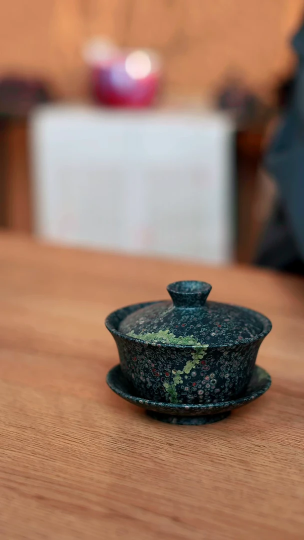 寻武记安山玉三才盖碗