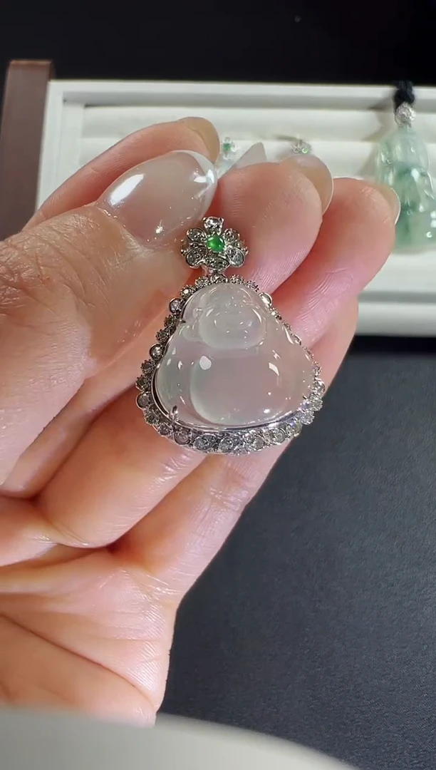 颈饰18K金镶嵌翡翠KXHM1223-013