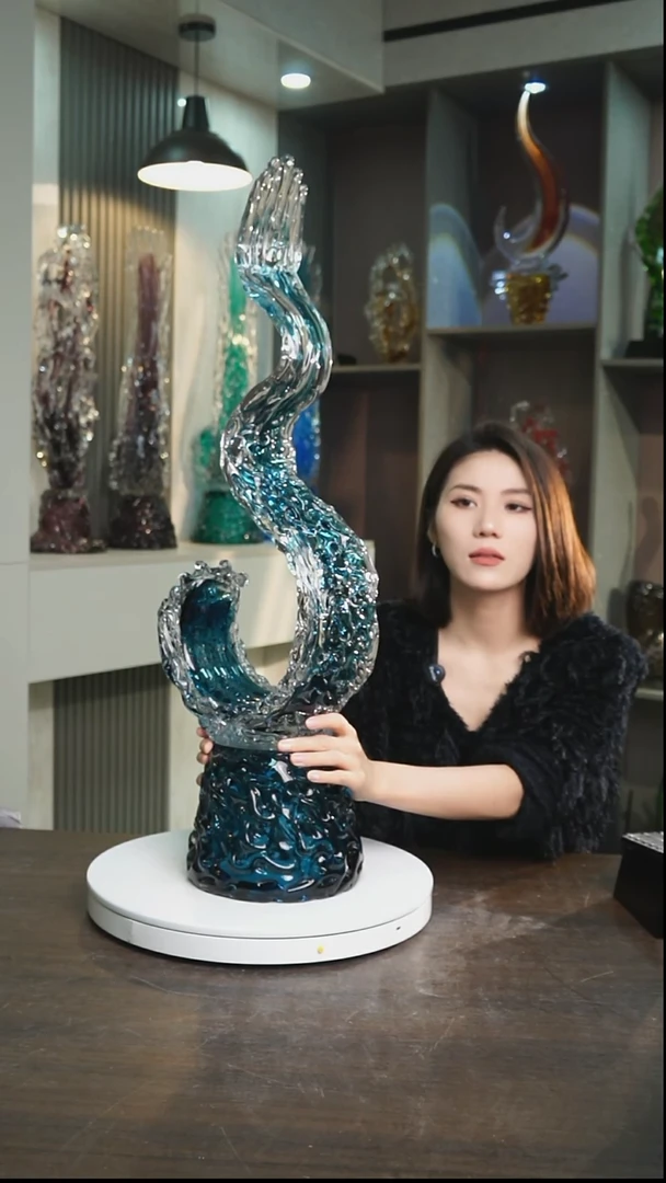 琉璃而*烟灰蓝海浪风生水起