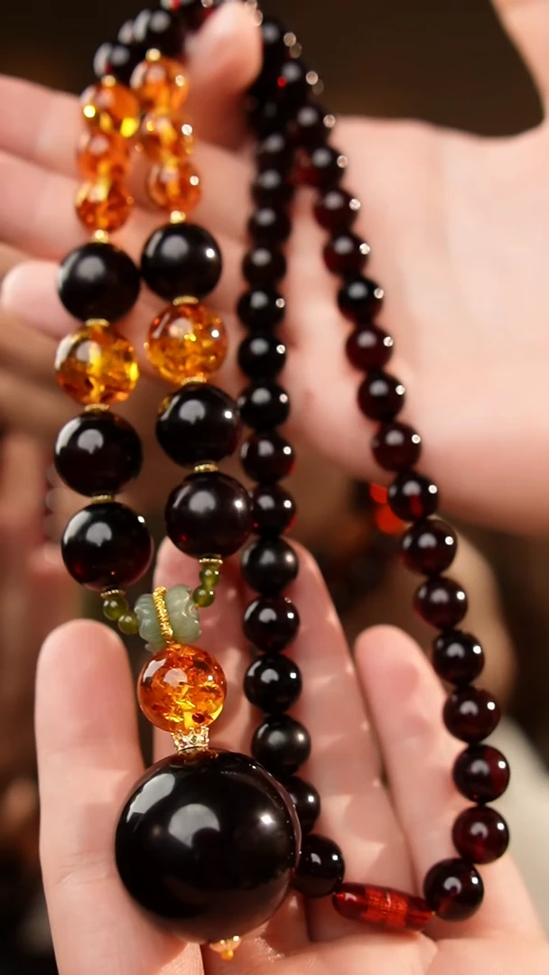 琥珀项链未镶嵌28+翳珀项链