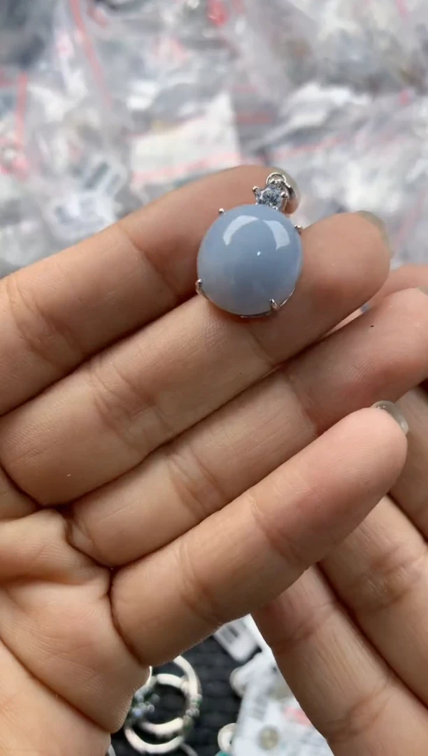 银S925镶嵌戒指翡翠171717----8