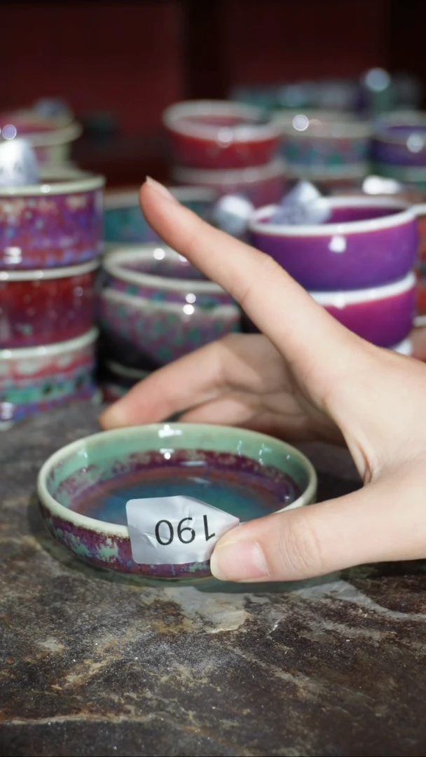 摆件陶精品窑变钧瓷茶器