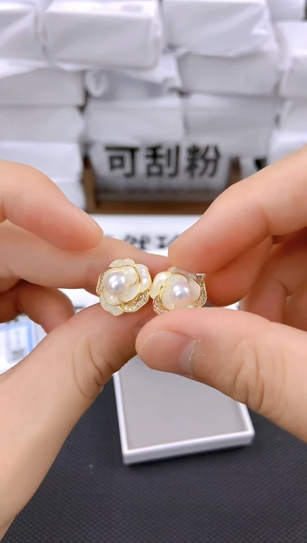 未镶嵌耳饰淡水珍珠ed1007