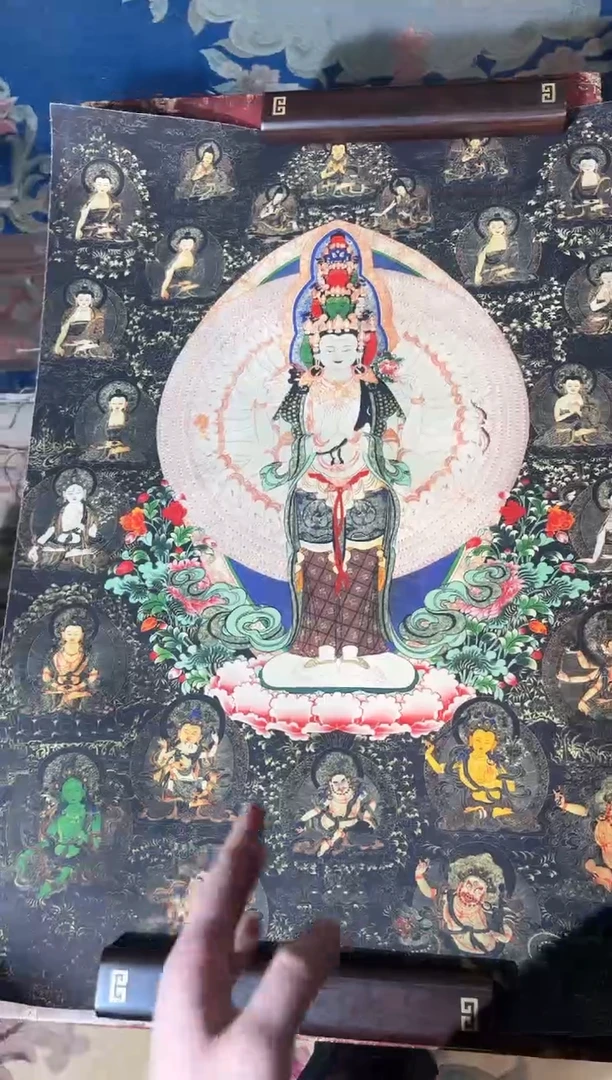 卷轴画龙妹的唐卡tk16