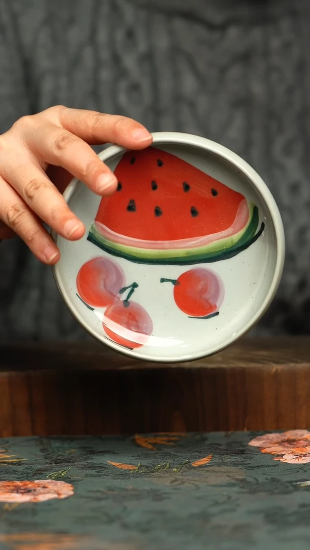 杯釉下彩手工手绘同款陶器