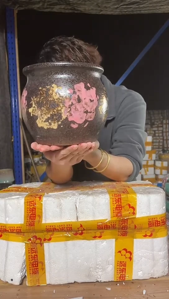 紫砂花盆宜兴紫砂粗陶花盆18*16