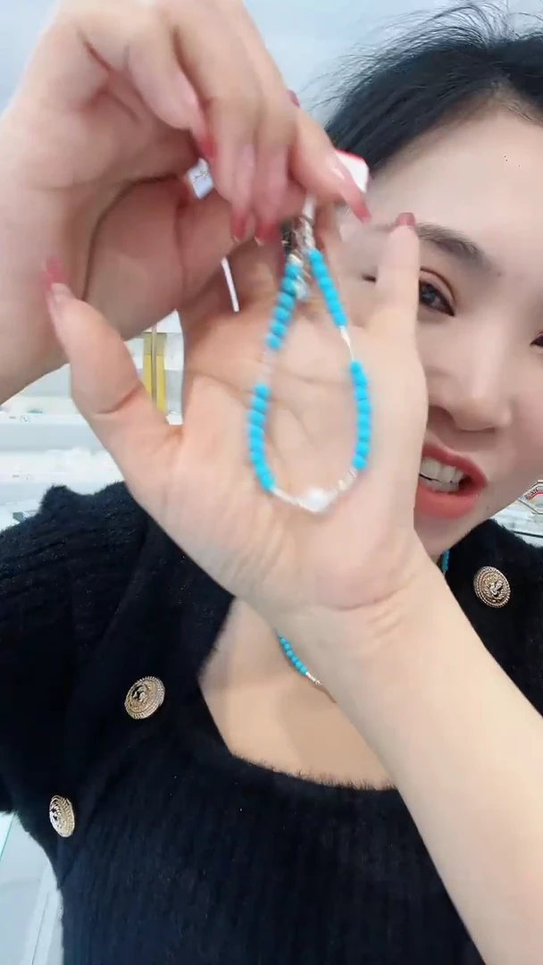【闪购商品】绿松石手链银S925镶嵌发货一件4m+