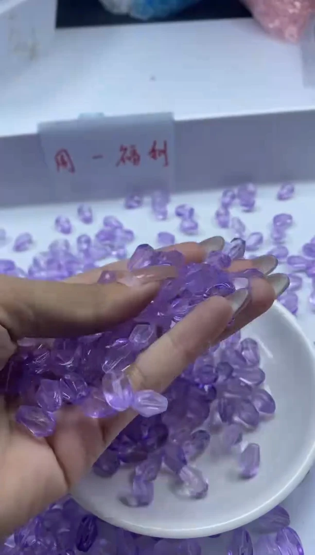 未镶嵌颈饰水晶w1662紫水晶扭扭米珠11*6mm*8颗
