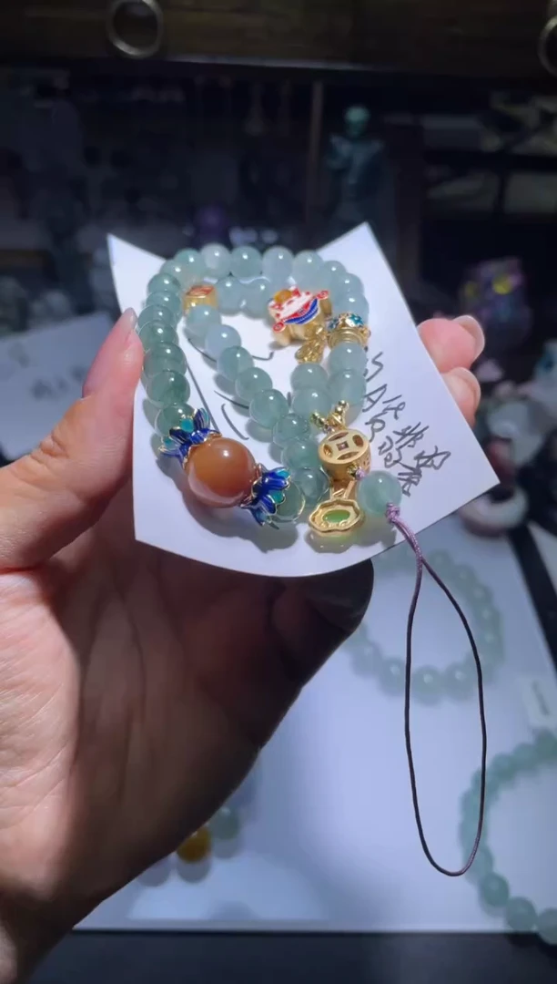 未镶嵌手串翡翠P**y天然缅甸A货翡翠22
