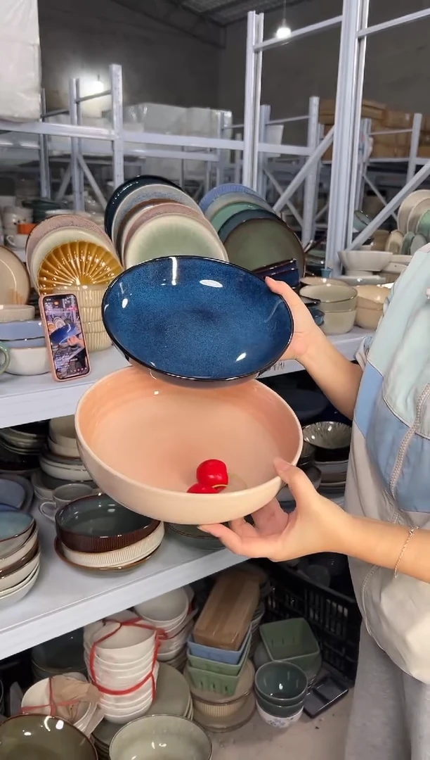 陶瓷外贸尾货瑕疵满20包邮X2深盘