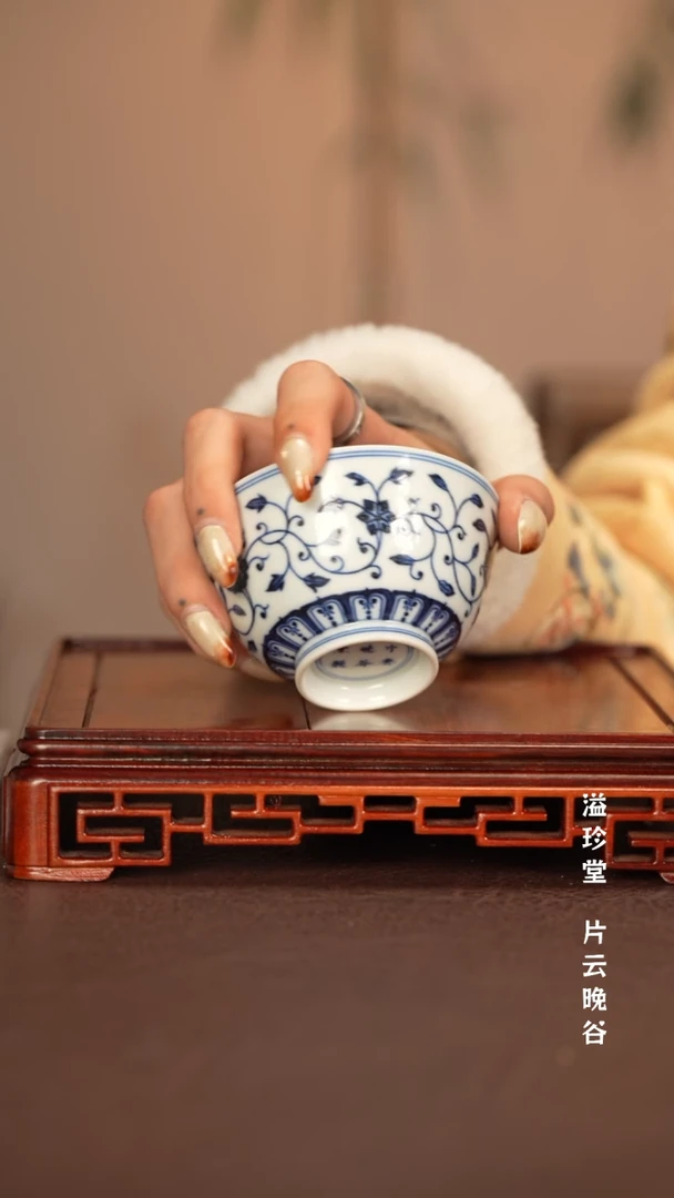 【闪购商品】杯子片云晚谷景德镇手工手绘陶瓷