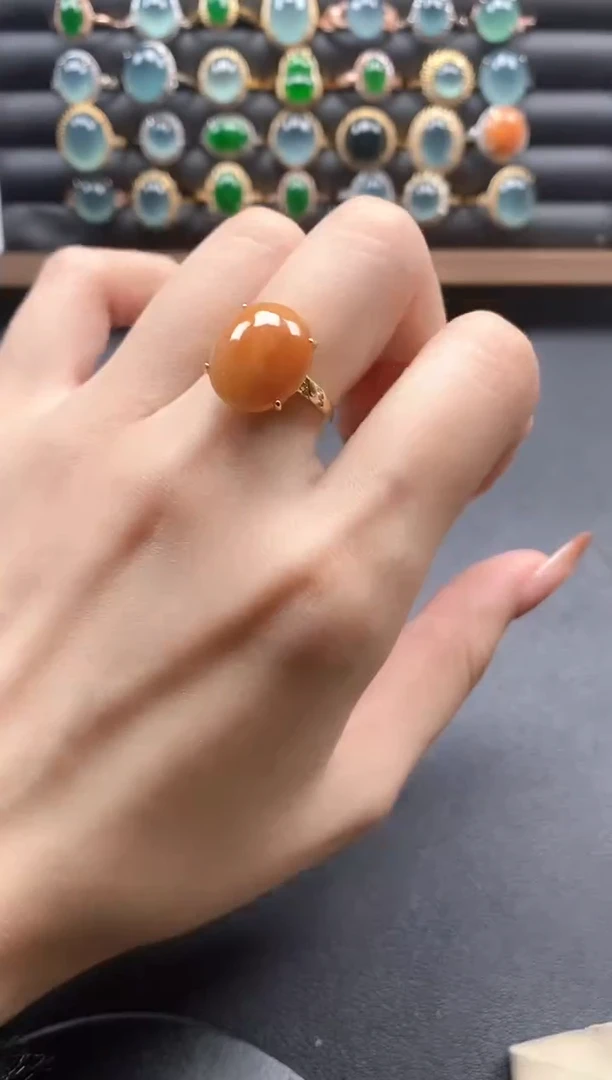 银S925镶嵌戒指翡翠51511