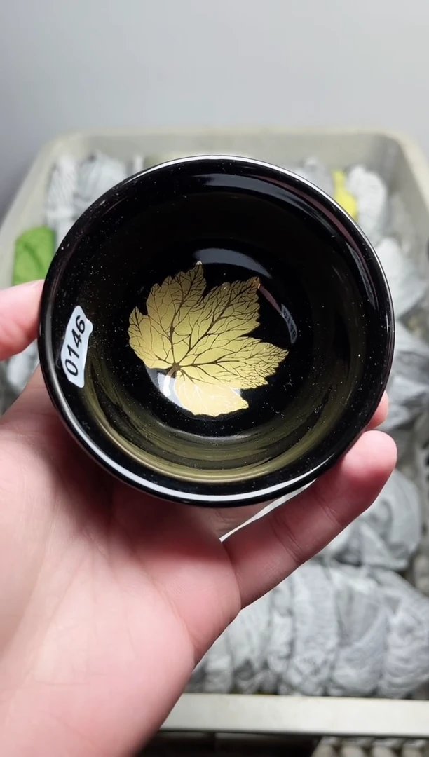 【闪购商品】茶盏乌金束口木叶高端茶器主人杯