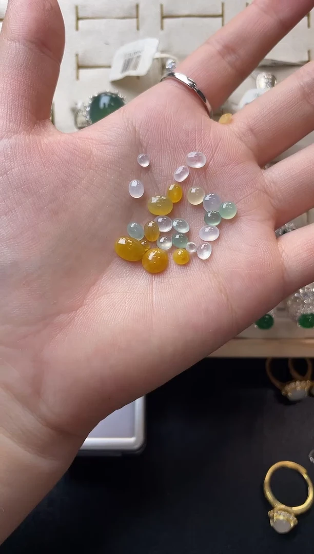 翡翠裸石天然翡翠裸石蛋面22