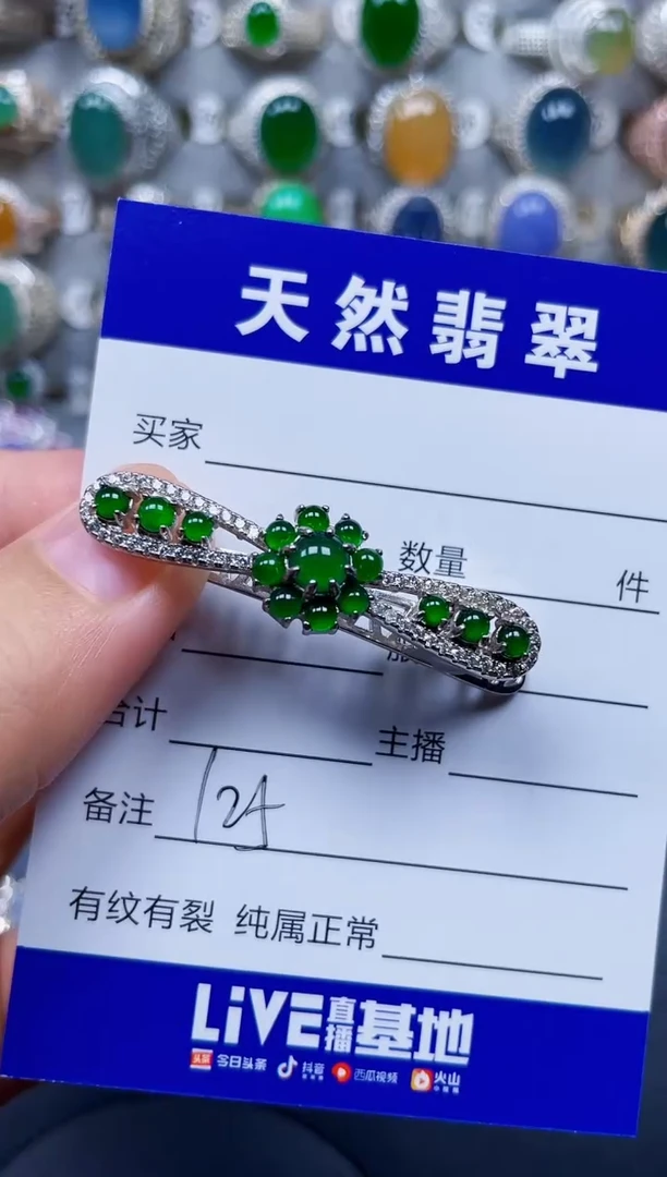 颈饰银S925镶嵌翡翠125