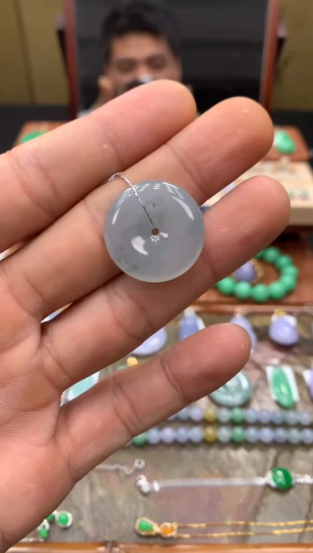 吊坠(不含链)未镶嵌翡翠平安扣