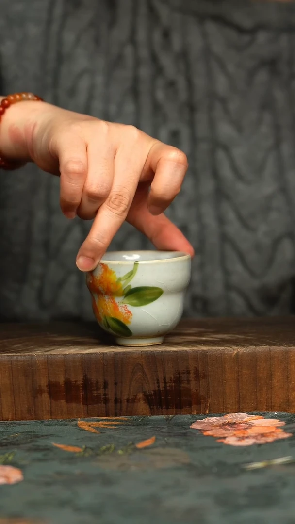 杯釉下彩手工手绘同款陶器