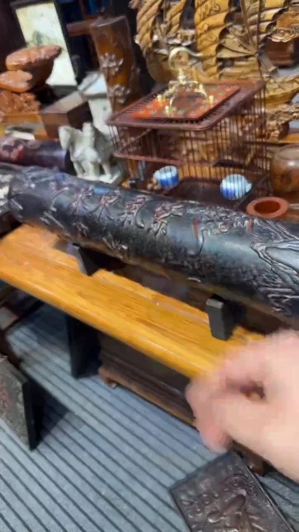 木紫檀紫气东来横财邵氏紫檀木艺