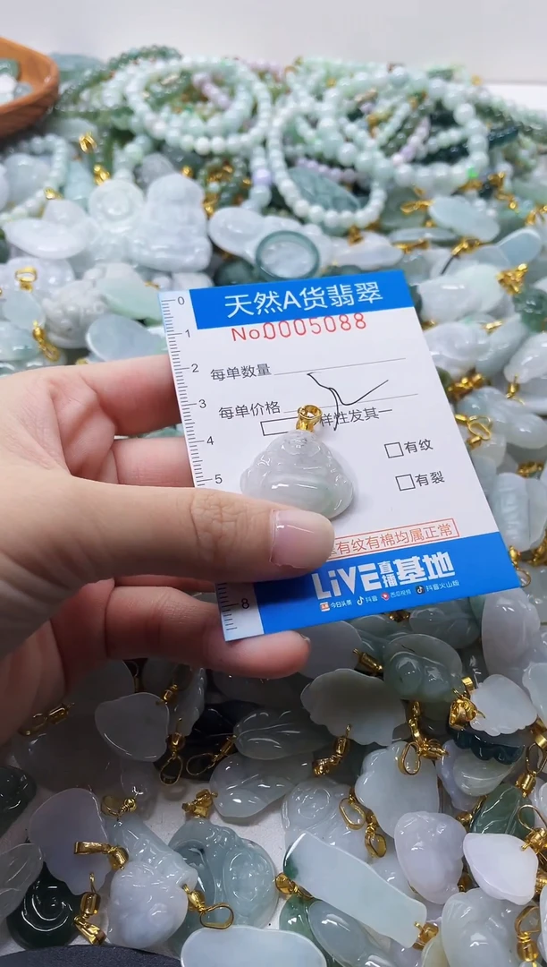 颈饰未镶嵌翡翠净货挂件-5088