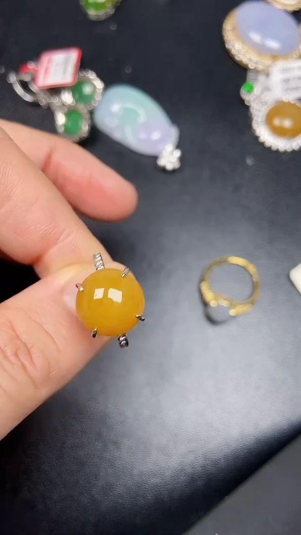 银S925镶嵌戒指翡翠7200