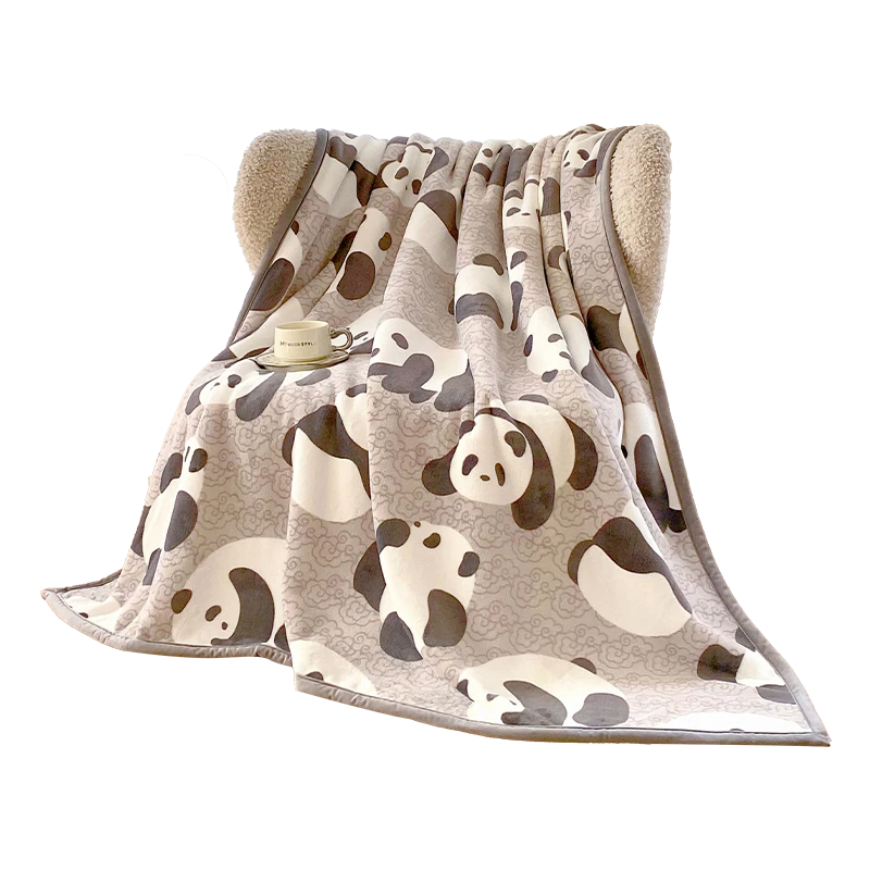 法兰绒羊羔绒抗静电盖毯150*180cm