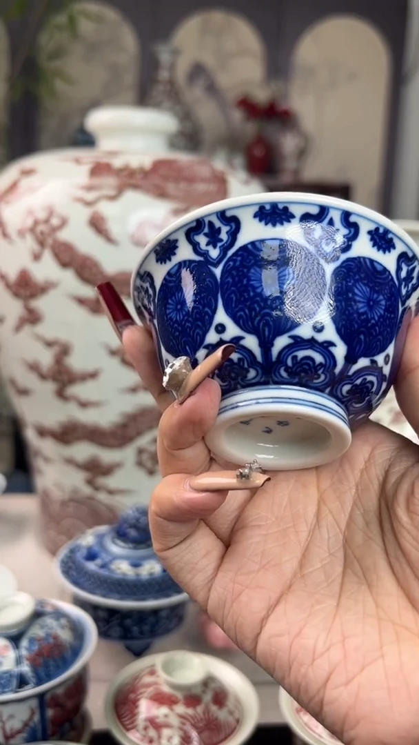 瓷片景德镇毛仔柴窑杯