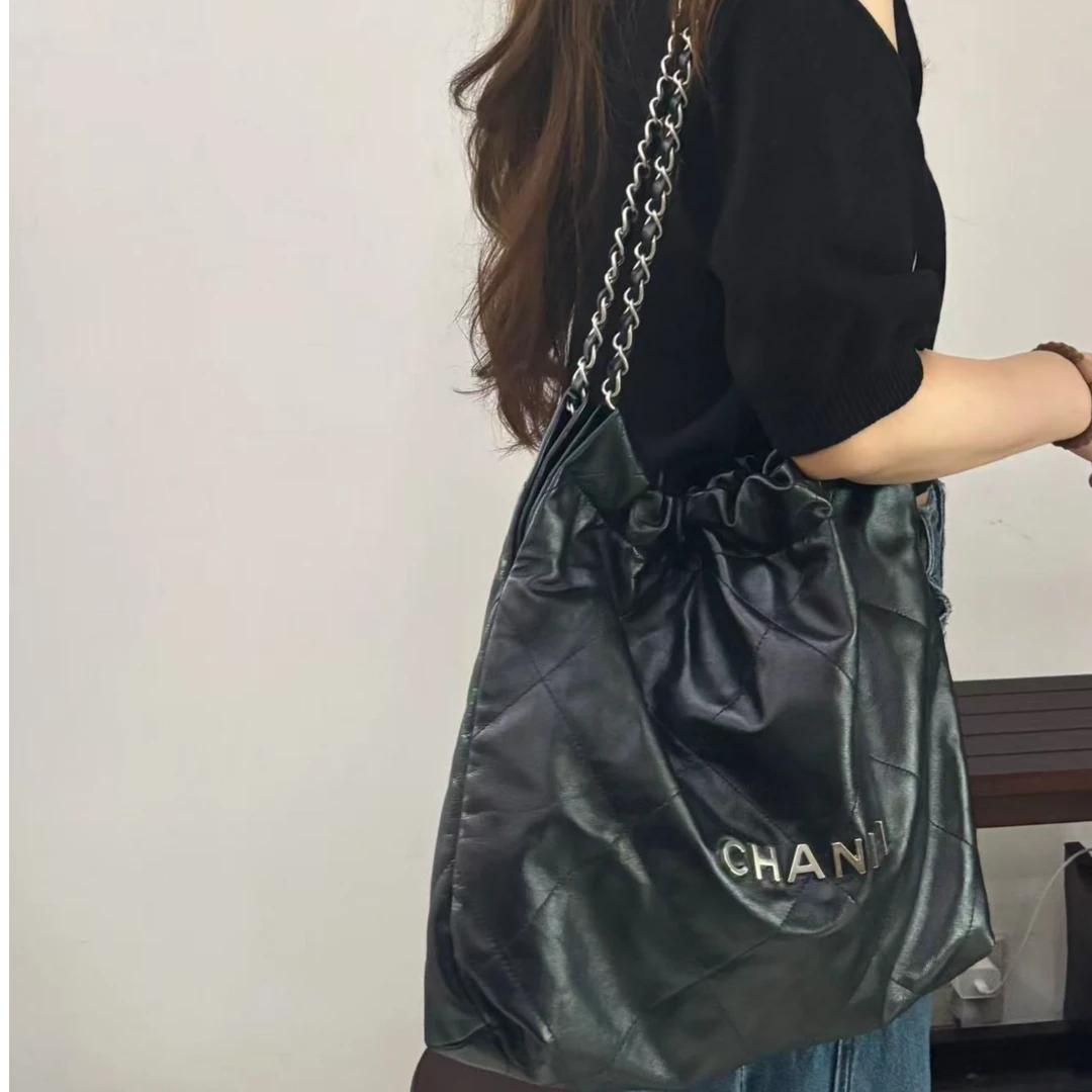 95新 Chanel/香奈儿 展会外场！24期 黑银22bag中号包