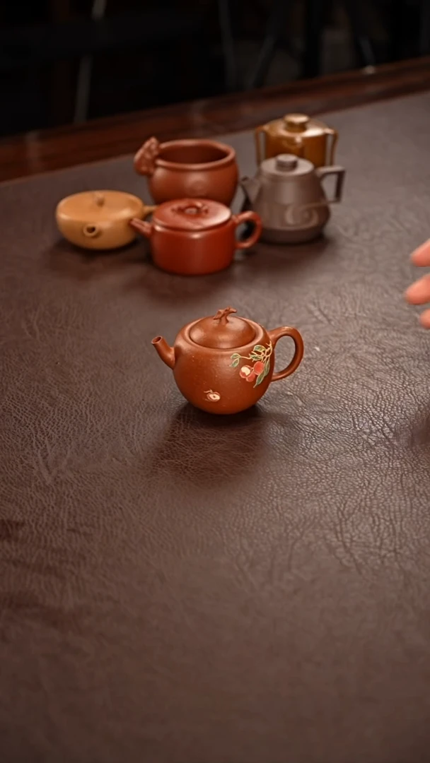 茶壶紫砂荔枝版柿圆壶