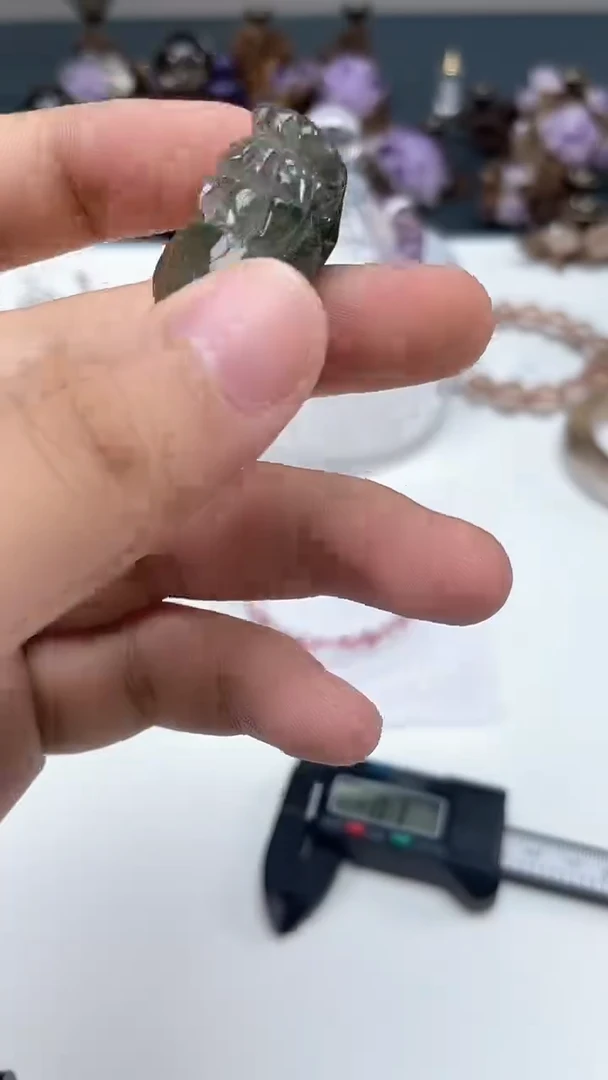 水晶手链未镶嵌天然绿幽灵貔貅