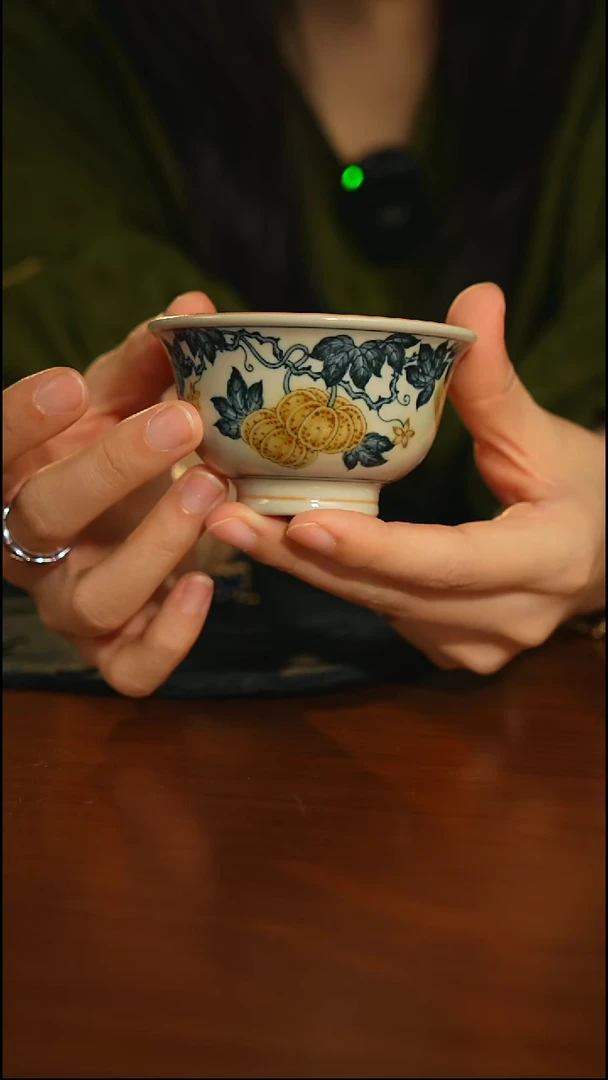 瓷片一生一物 南瓜小压手