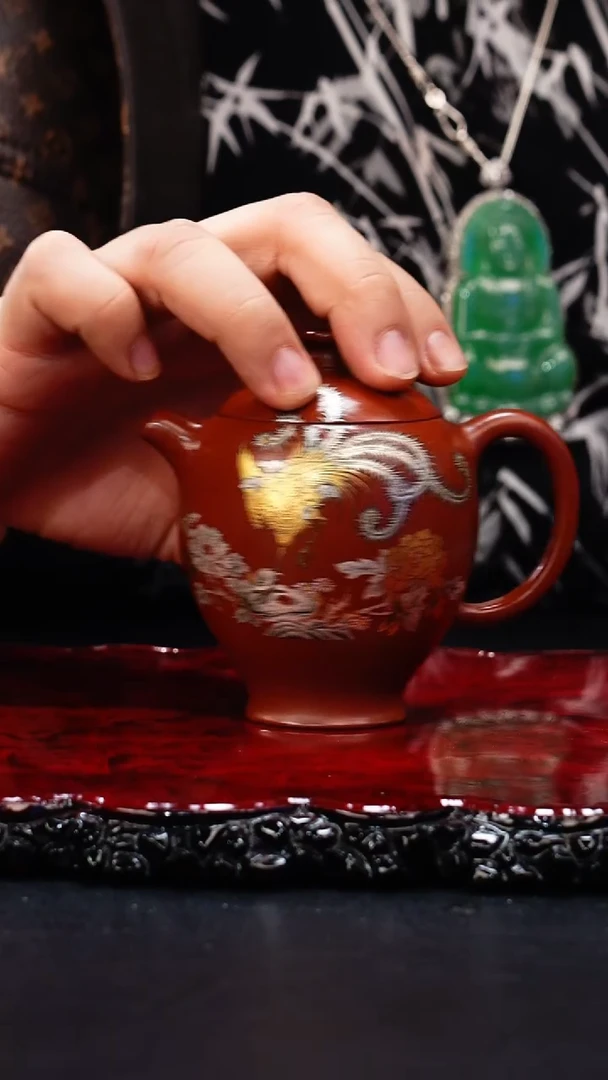 【闪购商品】紫砂茶壶03珐琅彩惜香,WYJ