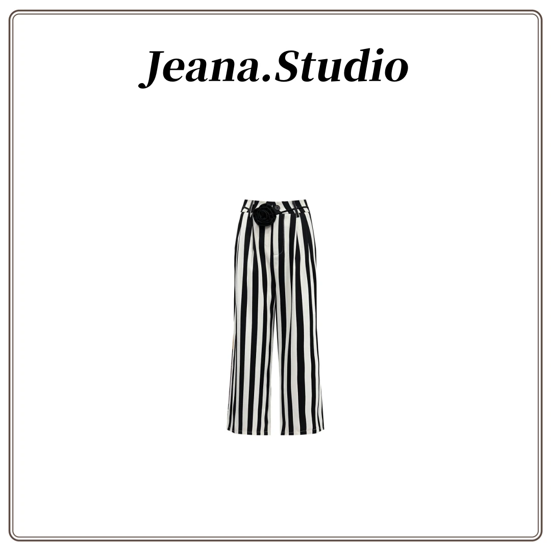 【Jeana.Studio】原创设计高级斑马纹小众设计直筒裤